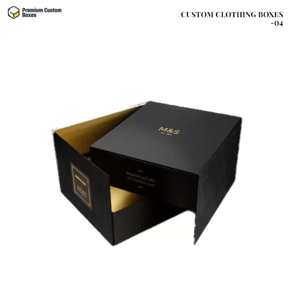 Custom Black Clothing Boxes 04