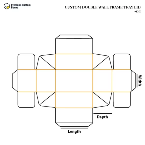 Custom Double Wall Frame Tray Lid 03