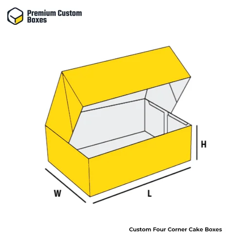 Custom Four Corner Cake Boxes