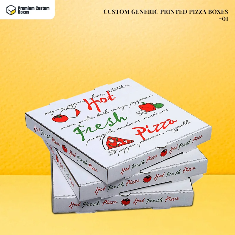 Custom Generic Printed Pizza Boxes