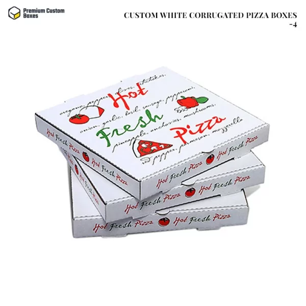 White Corrugated Pizza Boxes 4