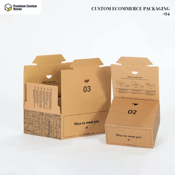 Custom ecommerce packaging with logo